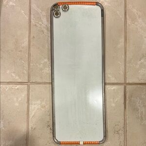 Magnetic Whiteboard with Orange Accents